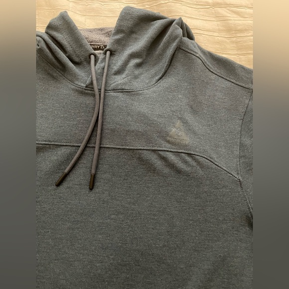 Gerry Mens Hooded Sweatshirt Pullover Large Green Lightweight Activewear - Picture 4 of 4